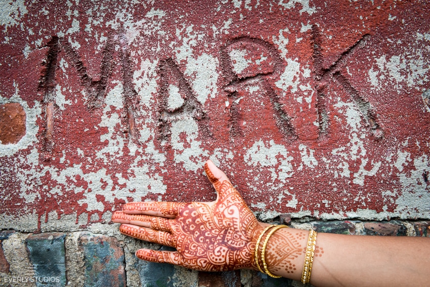 Indian wedding at Liberty Warehouse in Red Hook, Brooklyn. Photos by Everly Studios.