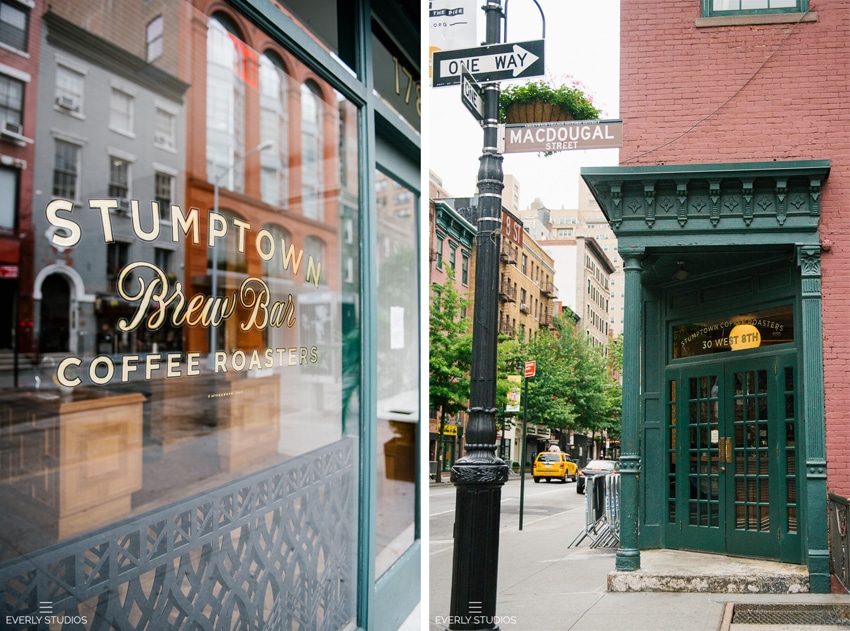 Stump town coffee shop engagement photos in New York