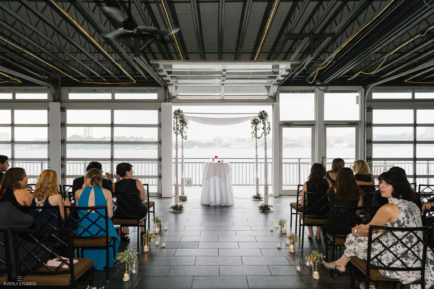 Chelsea Piers Sunset Terrace wedding on the Hudson River in NYC