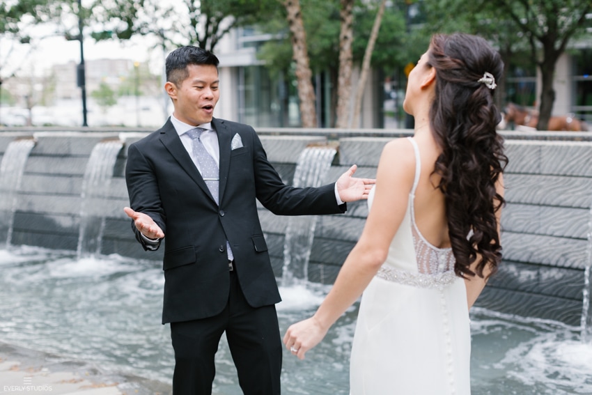 wedding at the Perot Museum 