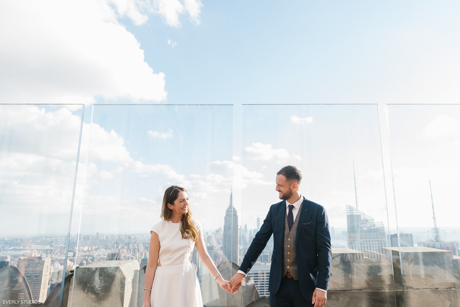 Top of the Rock Wedding and City Hall elopement in New York
