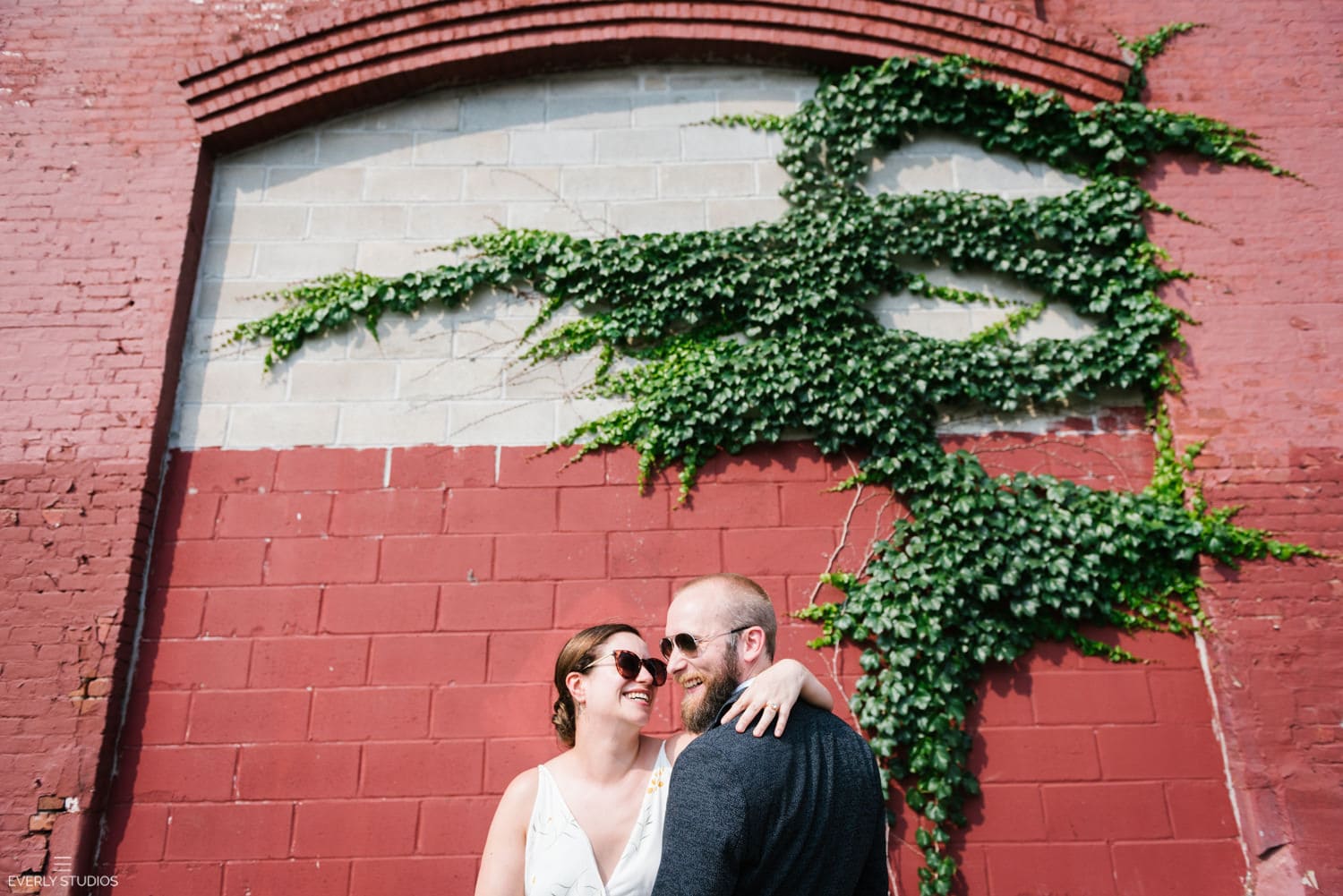 Industrial Red Hook wedding photos in Brooklyn. Photos by Brooklyn wedding photographer Everly Studios, www.everlystudios.com
