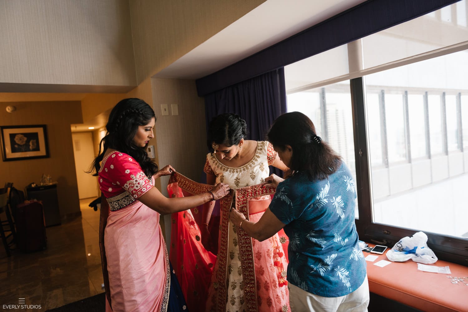 Wolf Point Ballroom wedding in Chicago. Photography by Indian wedding photographer NYC Everly Studios, www.everlystudios.com