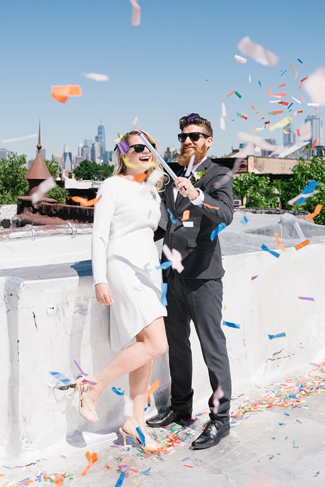 NYC rooftop elopement - NYC elopement photographer package