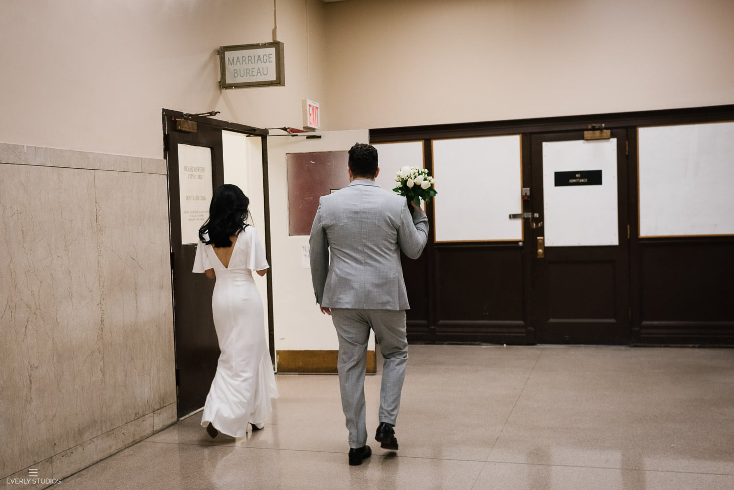 Getting married at Brooklyn City Hall: a Brooklyn City Hall wedding, photographer by Brooklyn wedding photographer Everly Studios