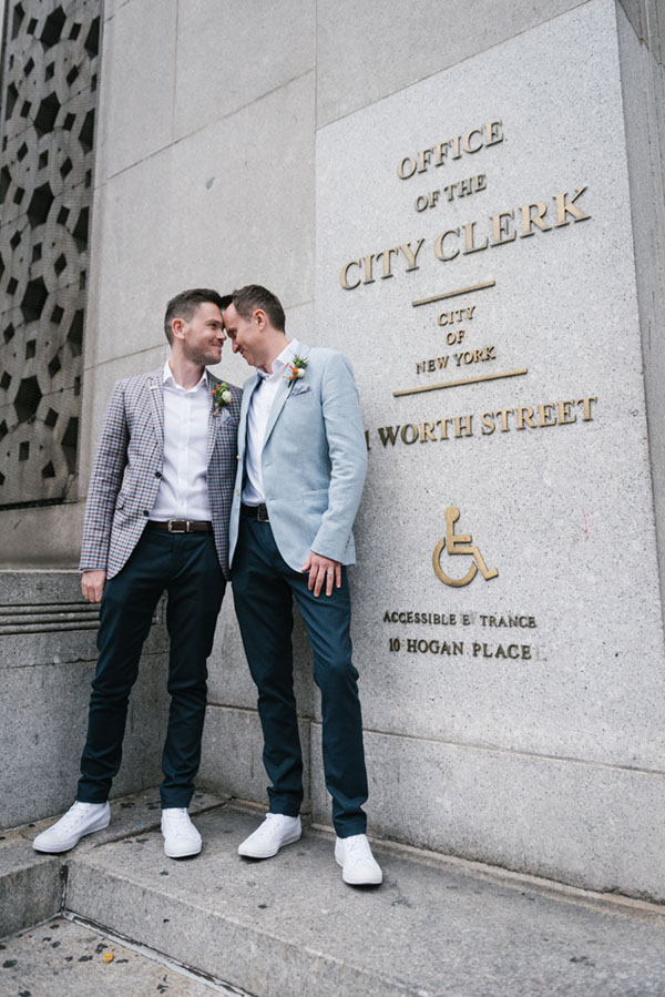 Same sex New York City Hall wedding