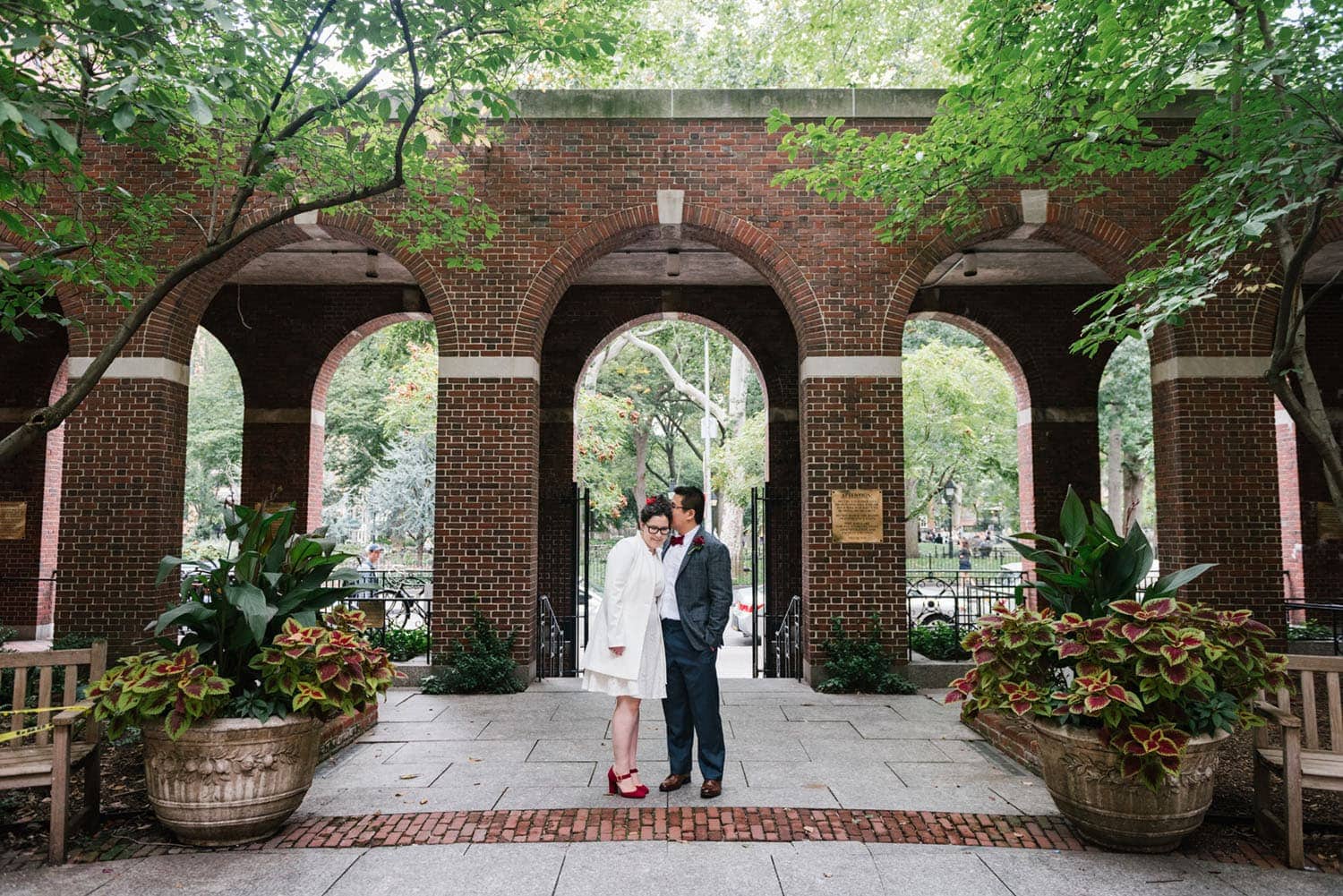 Places to Elope in NYC: washington square park wedding